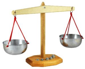Balkenwaage mit 5 Gewichten für Kindergarten und Schule – 79.95 Euro ...